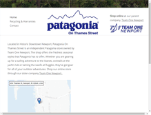 Tablet Screenshot of patagoniaonthames.com